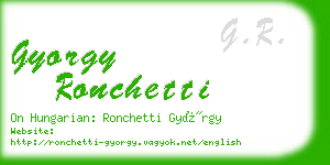 gyorgy ronchetti business card